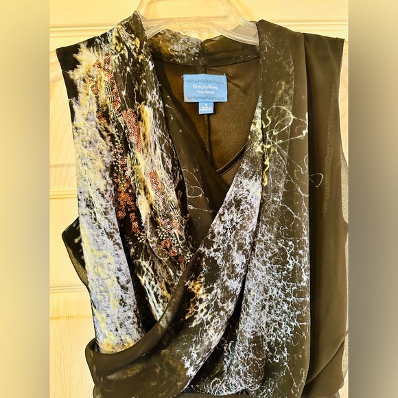 Simply Vera VERA WANG wrap sleevless dress - Picture 3 of 4